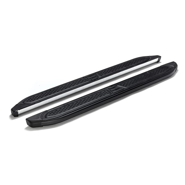 Trittbretter für Toyota Land Cruiser (J12), Bj: 02-09, Alpha, Schwarz